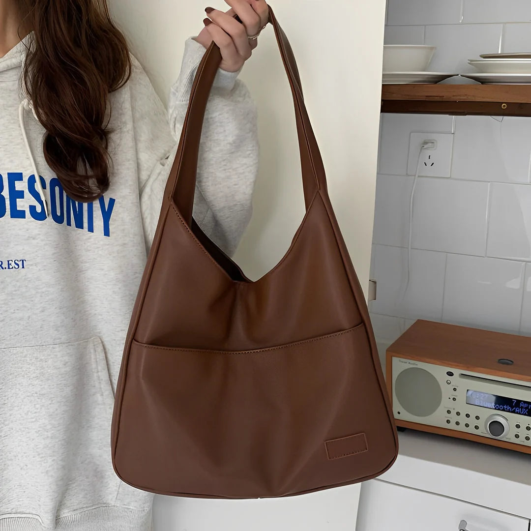 trendy smooth leather school bag - Lua