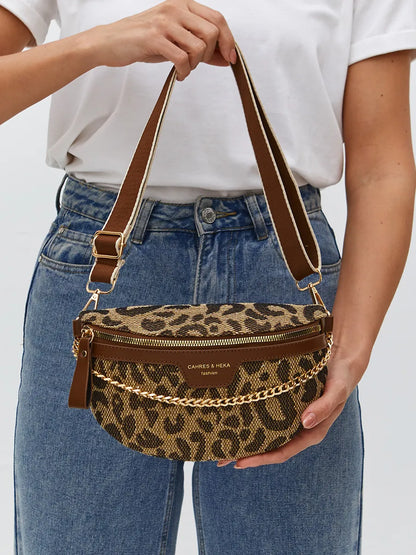 sac banane léopard à bandoulière Justine