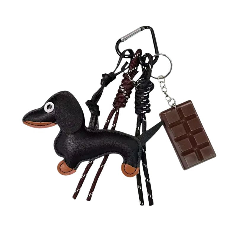 Porte-clés Sac Teckel en Cuir
