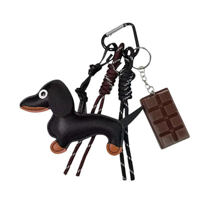 Porte-clés Sac Teckel en Cuir