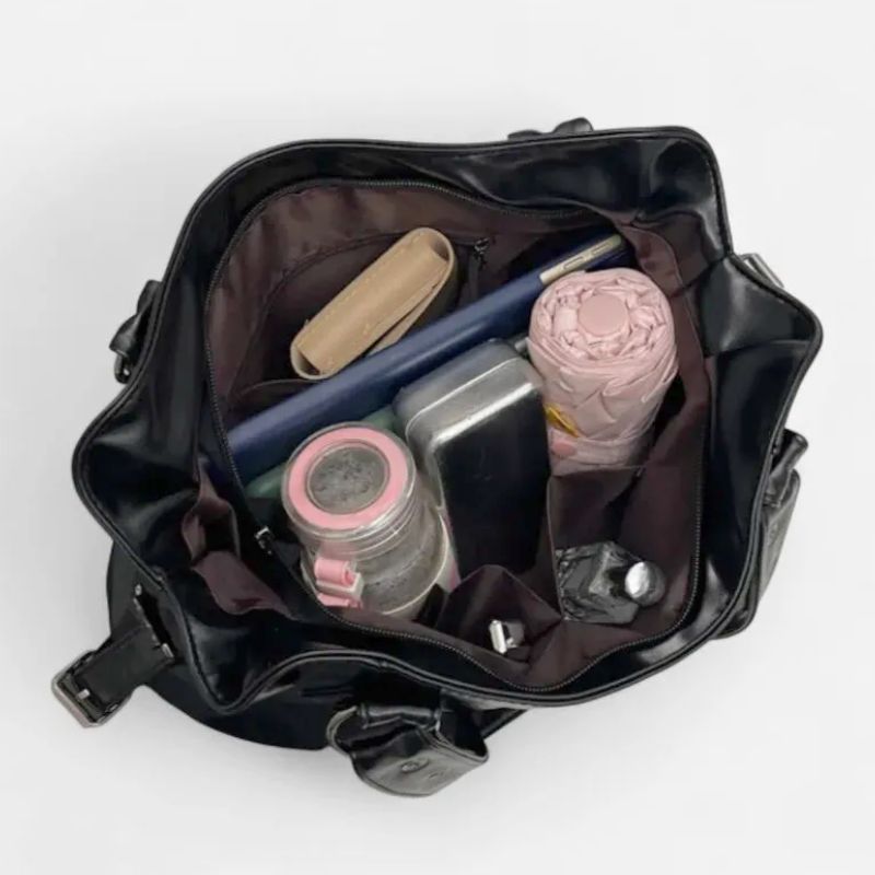 Sac à main de cours effet rétro souple et lisse - Rachel