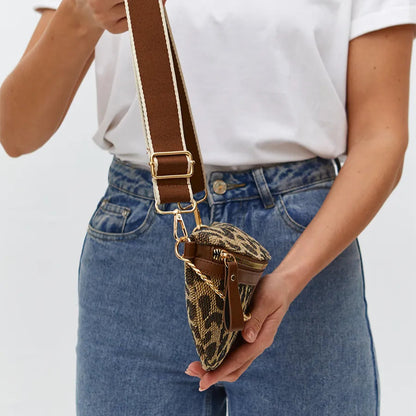 sac banane léopard à bandoulière Justine