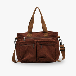 Sac en bandoulière polyvalent, velours côtelé - Ilona