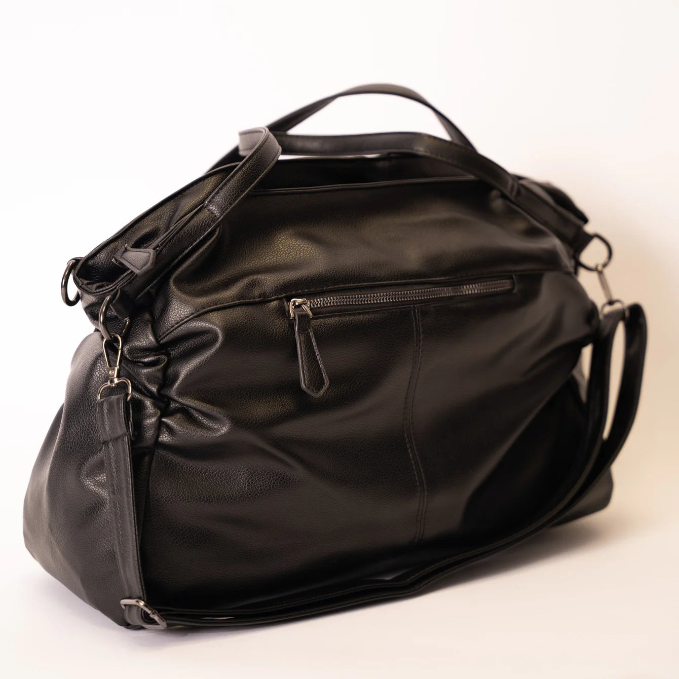 grand sac de cours en cuir souple, avec fermeture éclair - Ezia