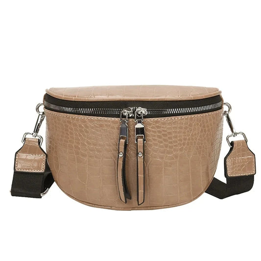 sac banane crocodile cuir végétal - Charlize