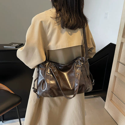 Sac à main de cours effet rétro souple et lisse - Rachel