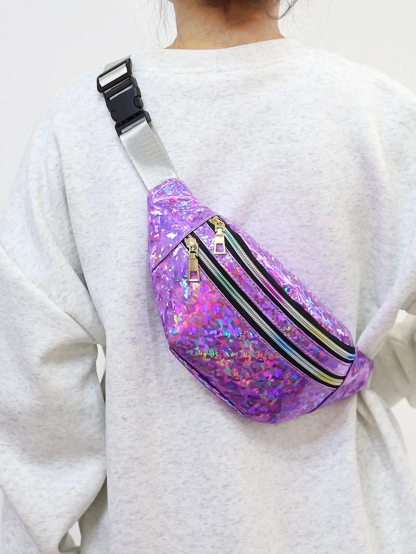 sac banane holographique Yasmine