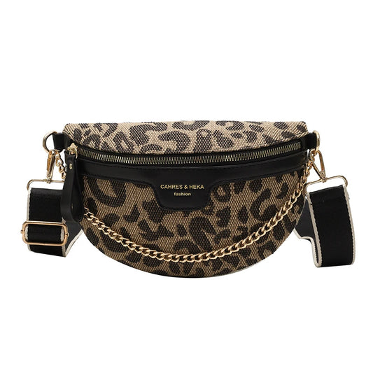 Justine leopard shoulder bag