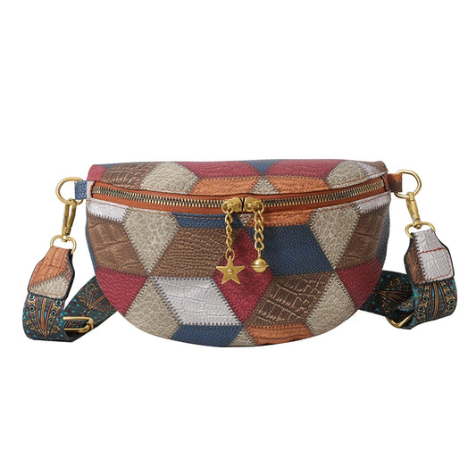 sac banane effet cuir motif original Anna