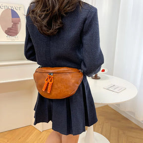 grand sac banane cuir Agathe