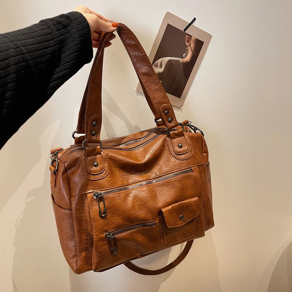 grand sac de cours en bandoulière - Iris