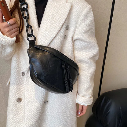 grand sac banane cuir Sophia