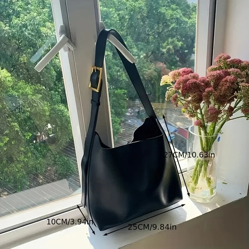 Sac épaule en cuir vegan avec pochette – Livia