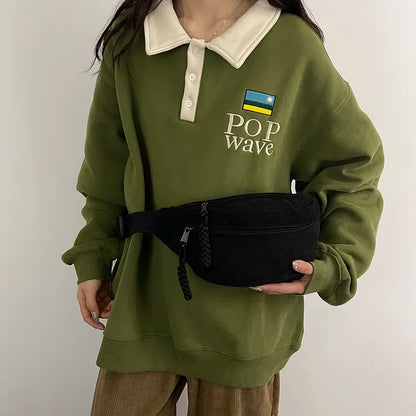 sac banane velours noir Lila