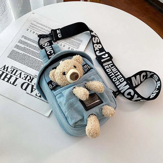sac banane effet jean avec ourson Victoire