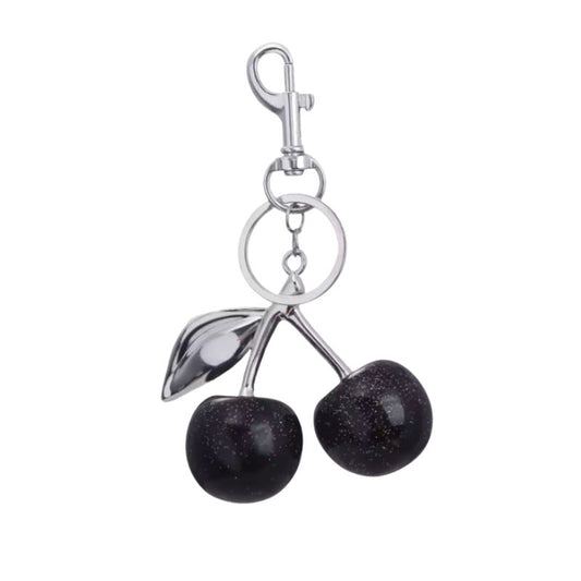 Porte-clés Sac Cerise Noir