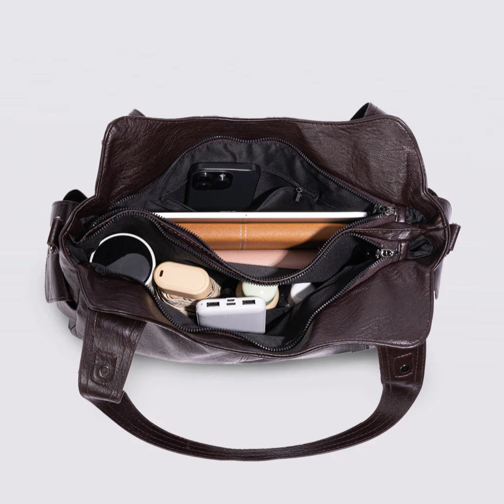 sac à main de cours en bandoulière, fermeture zip - Aliona