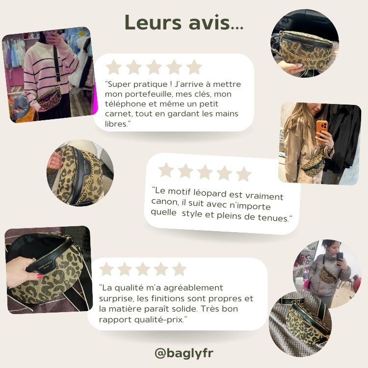 sac banane léopard à bandoulière Justine