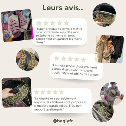 sac banane léopard à bandoulière Justine