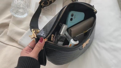 Sac banane cuir avec chaîne dorée Élona