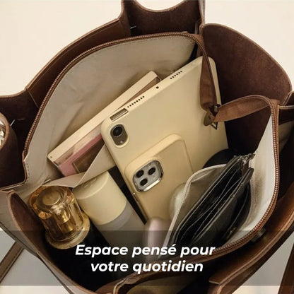 Sac à main bandoulière luxe, sac de cours - Aelis