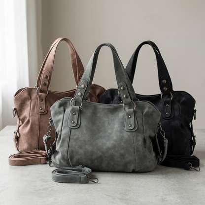 Sac à main de cours effet daim - Rachel Suede